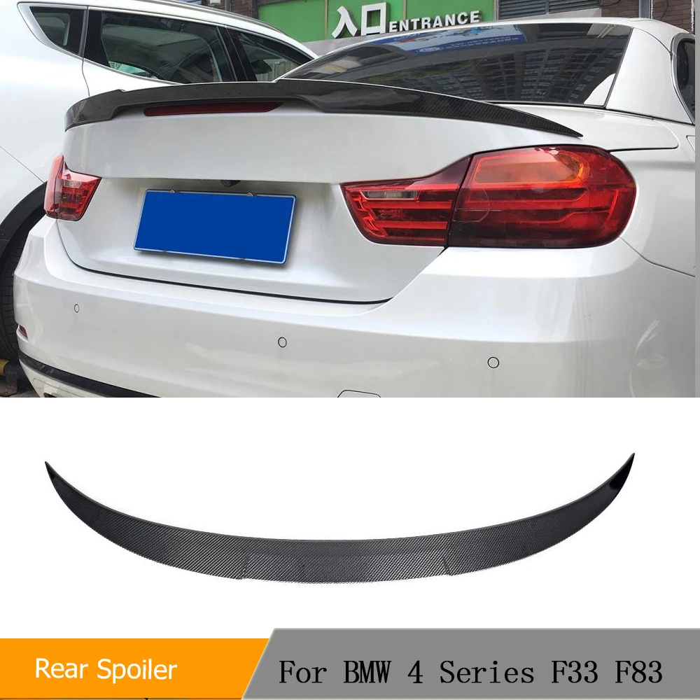 

Real Carbon Fiber Car Rear Trunk Spoiler for BMW 4 Series F33 F83 M4 Convertible 2014-2019 Rear Trunk Wing Spoiler Boot Lid Lip