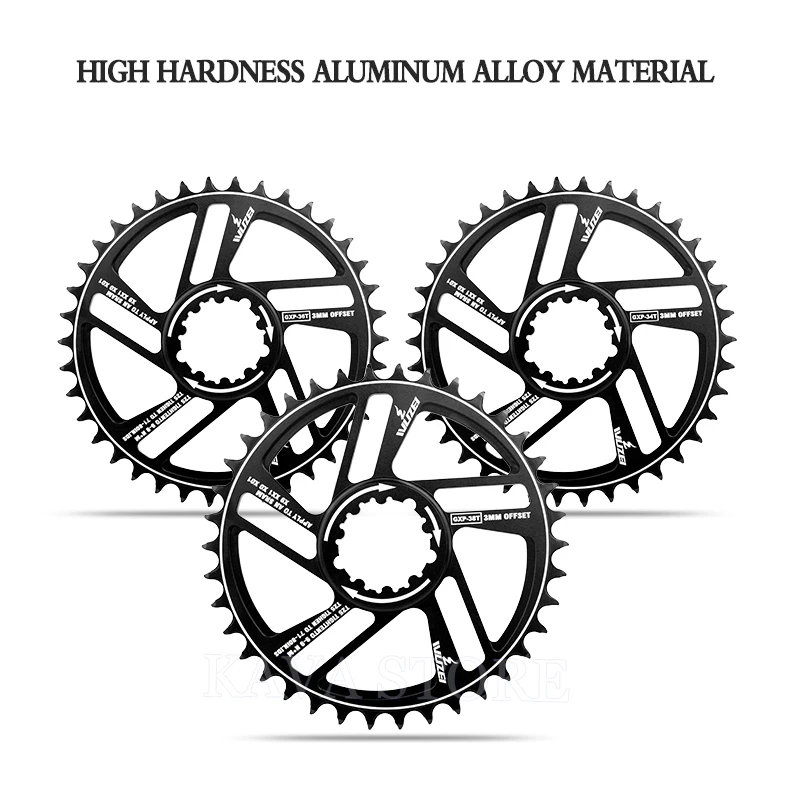 WANGZEYU Couronnes Cyclisme Plateau De Vélo De Montagne Rond BCD 96mm 32/34/36/38T Pièces De Plaque De Couronne (Taille : 30T, Color : Round Black