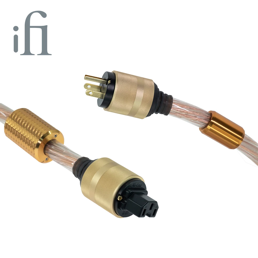 iFi Quasa/Supaquasa 1.8m HiFi Audio Active Filtered Power Cable Geometric Pure Copper Balance Line Double annular helix