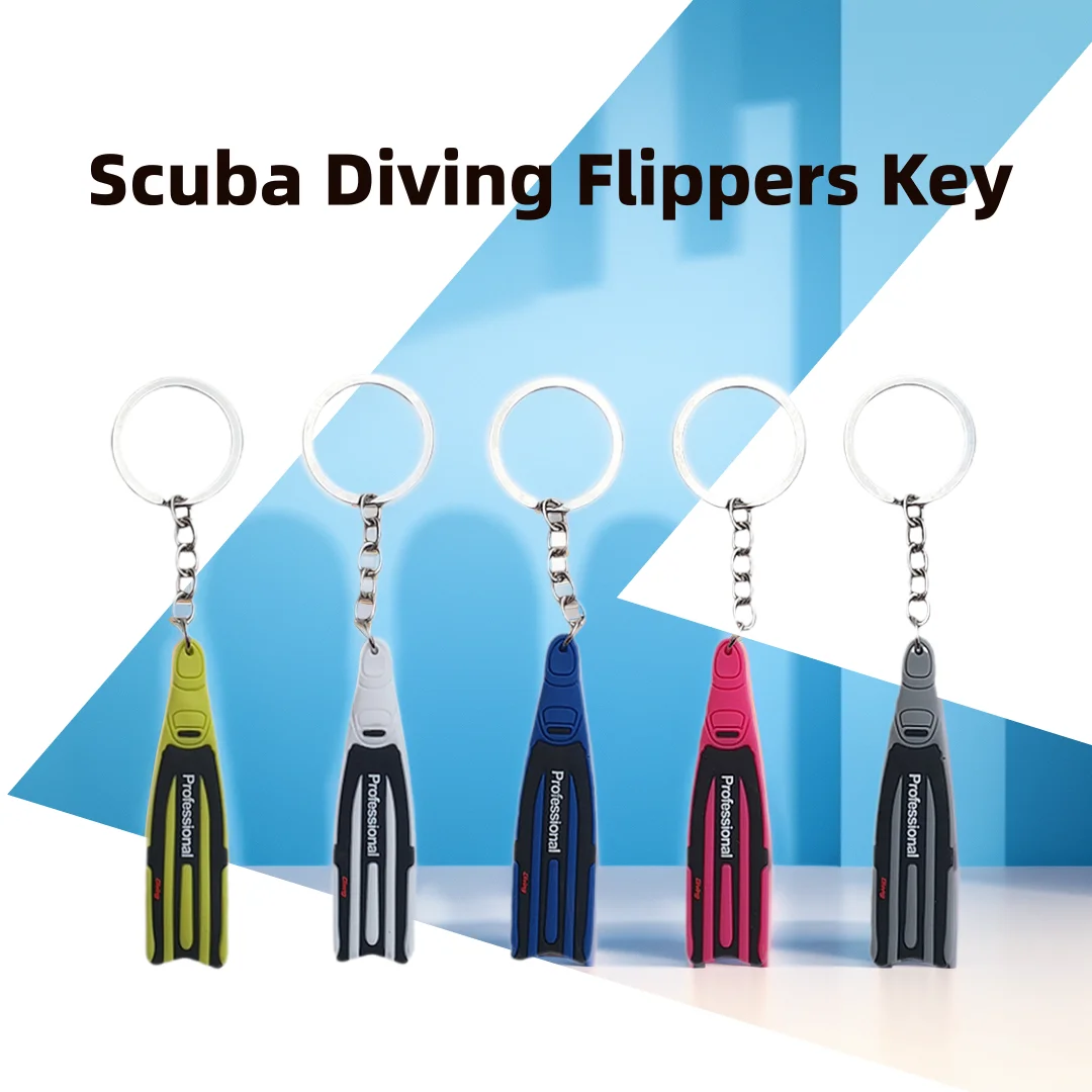 Scuba Diving Fins Flippers Key Chain Holder Keyring KeyChain for Outdoor Sports Swimming Diving Accessories Gift Key Chain