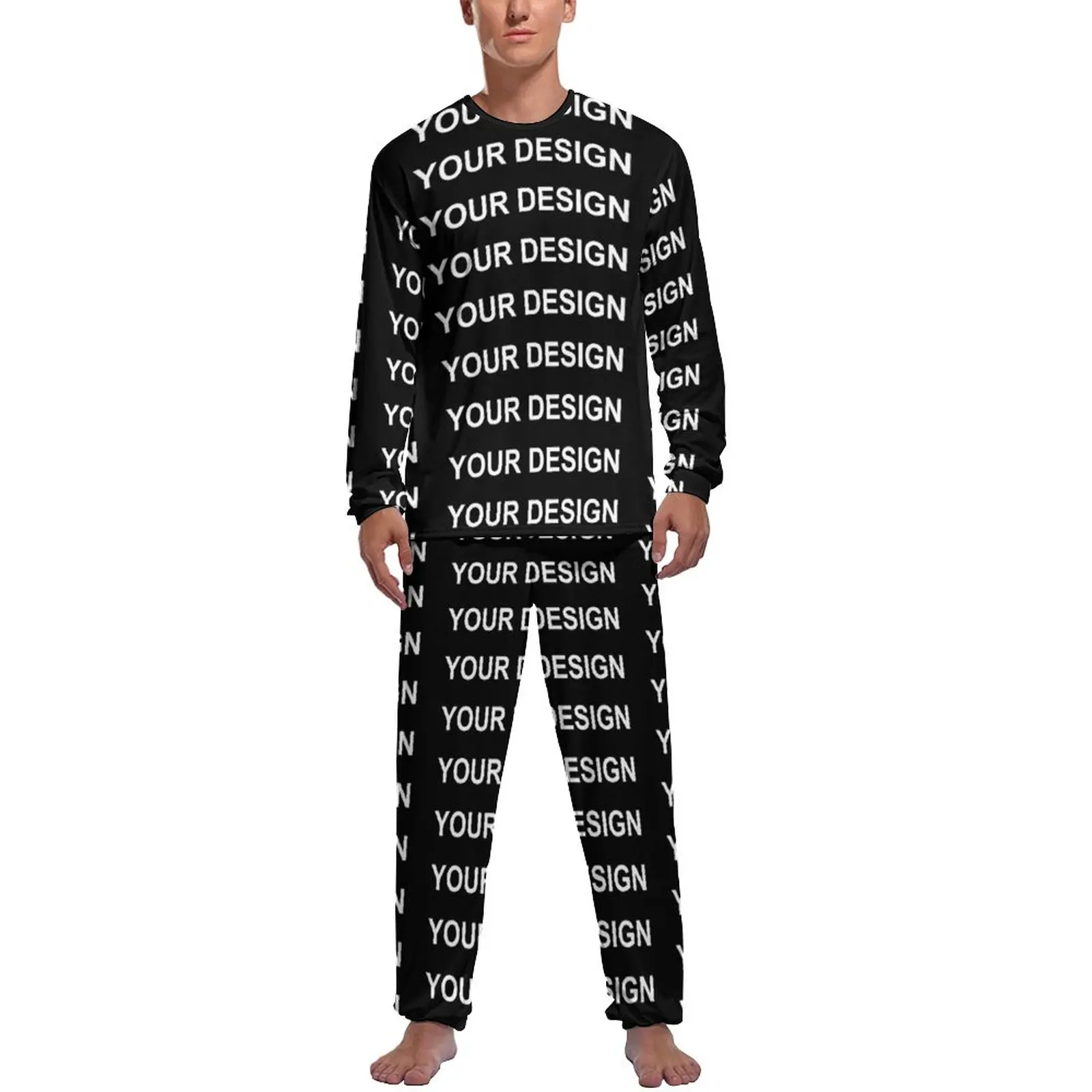 Add Design Pajamas Long Sleeve 2 Pieces Night Pajama Sets Spring Male Fashion Home Suit pajamas set man pajamas set