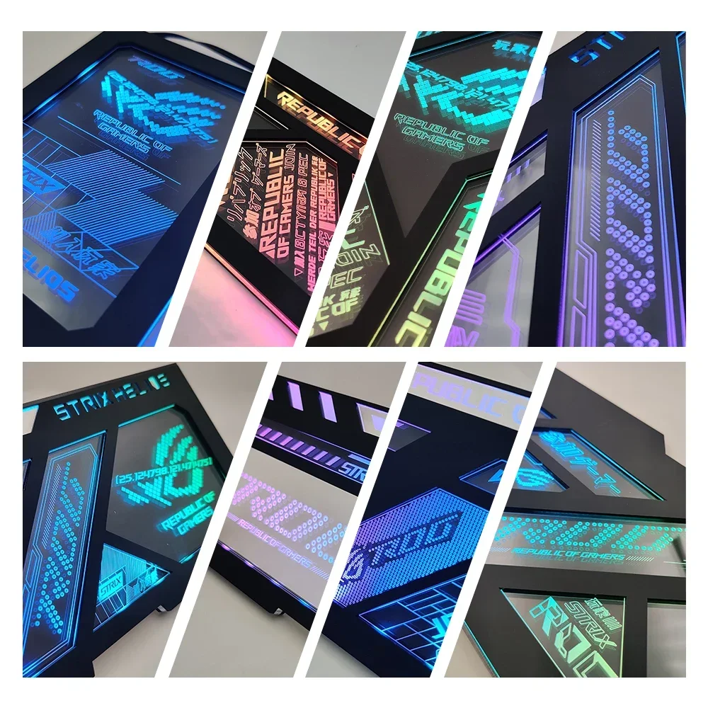 ROG Strix Helios Decorative Light Plate Laser Engraving Case Panel 5V3PIN ARGB Lighting Plate Black/White ASUS GX601 PC MOD