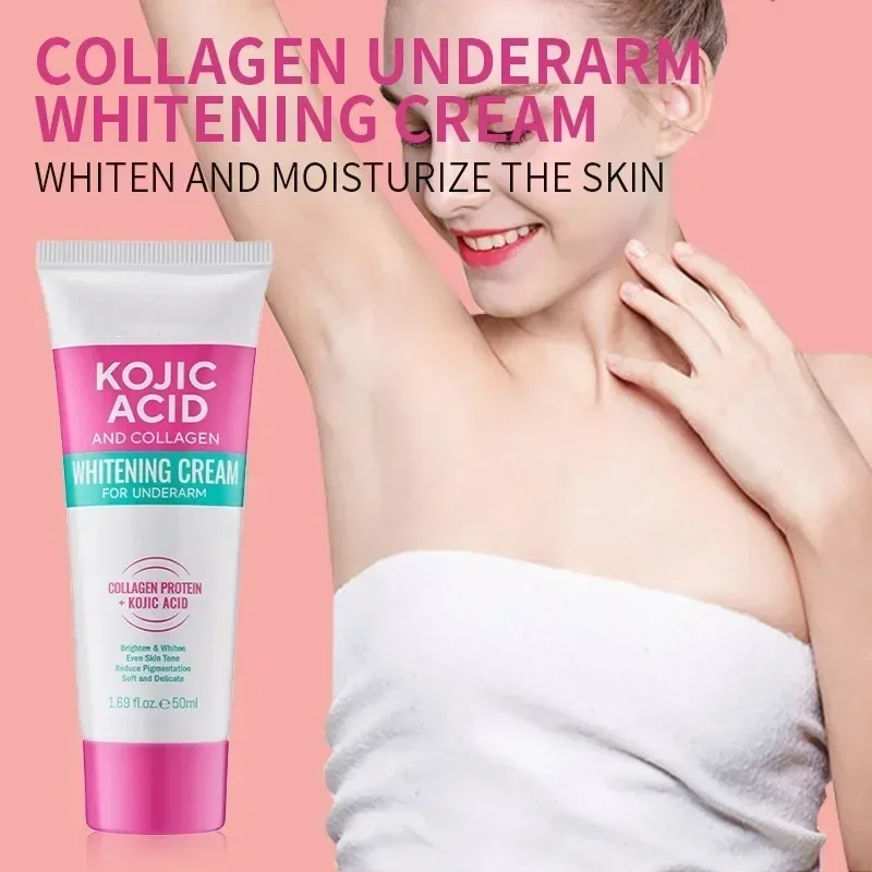 Collagen Underarm Cream Lightening Melanin Moisturizing Kojic Acid Cream Fade Dull Hand Body Elbows Fast Smooth Nourish Lotion 3