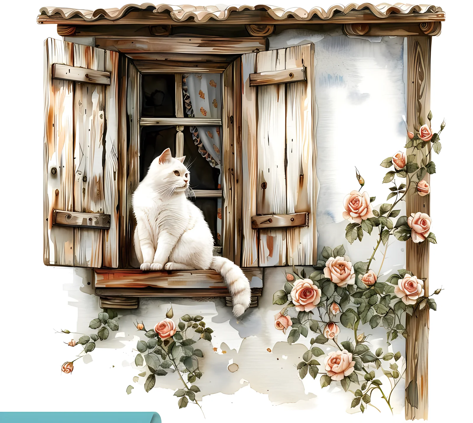 Wall Sticker Kids Room Background Home Decoration Mural Living Room Wallpaper Funny Decal Domestic Cats And Flowers D86