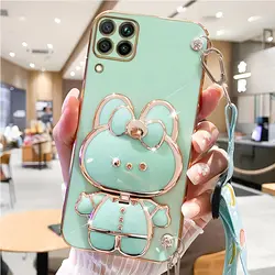 Sleek Mirror Crossbody Lanyard Phone Holder Case with Stand Strap Cover for Nova 5 Pro (Green-YLGSJMTZ)