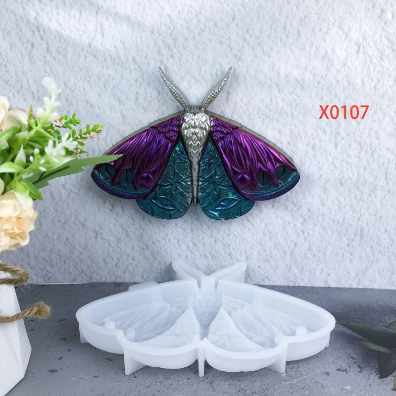 Creative Silicone Molds Wall Hanging Decors Molds Moth Crafting Moulds A0KD