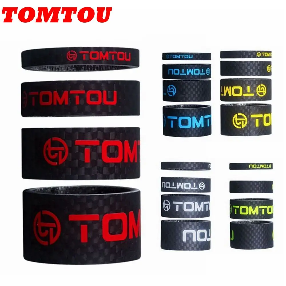 

TOMTOU Matte 3K Carbon Bicycle Spacer Sets Bike Headset Stem Spacers 5mm 10mm 15mm 20mm For Fork Diameter 28.6mm ( 1 1/8")