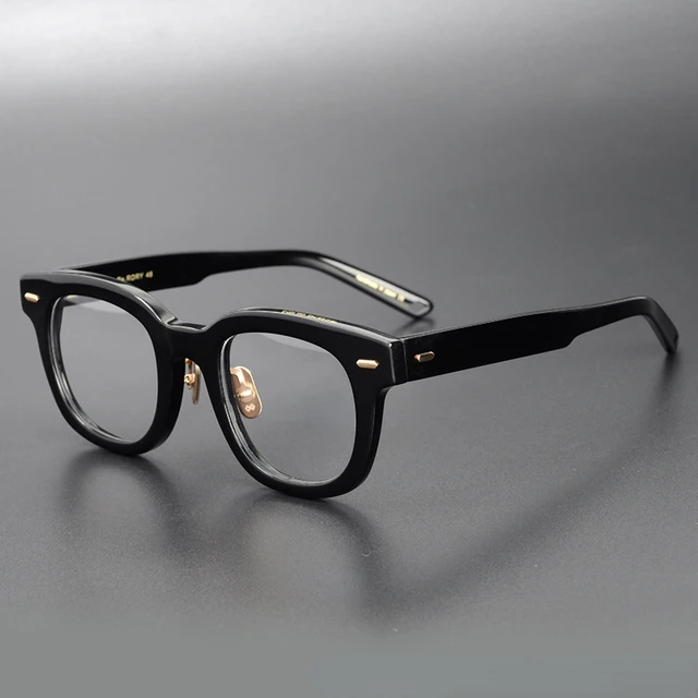 Japán Megvastagodott Acetát Teknős Négyzet Alakú Férfiak Szemüveg Keretek Retro Vintage Designer Márka Kézzel Készített Myopia Női Szemüvegek