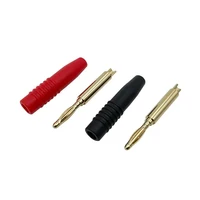 20Pcs 2mm Banana Plug Connector Banana Male Plugs Audio Speaker Wire Cable Connectors Red Black 3