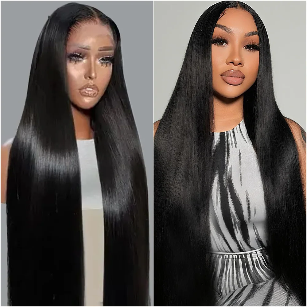 36 40 Inch Straight 13x6 HD Lace Front Wigs 5x5 Glueless Lace Human Hair 360 Full Lace Wigs For Black Women 200% Density 1
