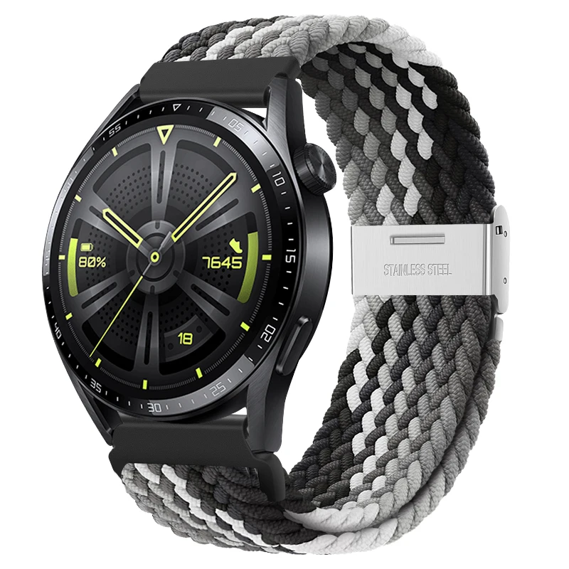 Braided Elastic Bracelet 20mm/22mm Smartwatch Band Strap