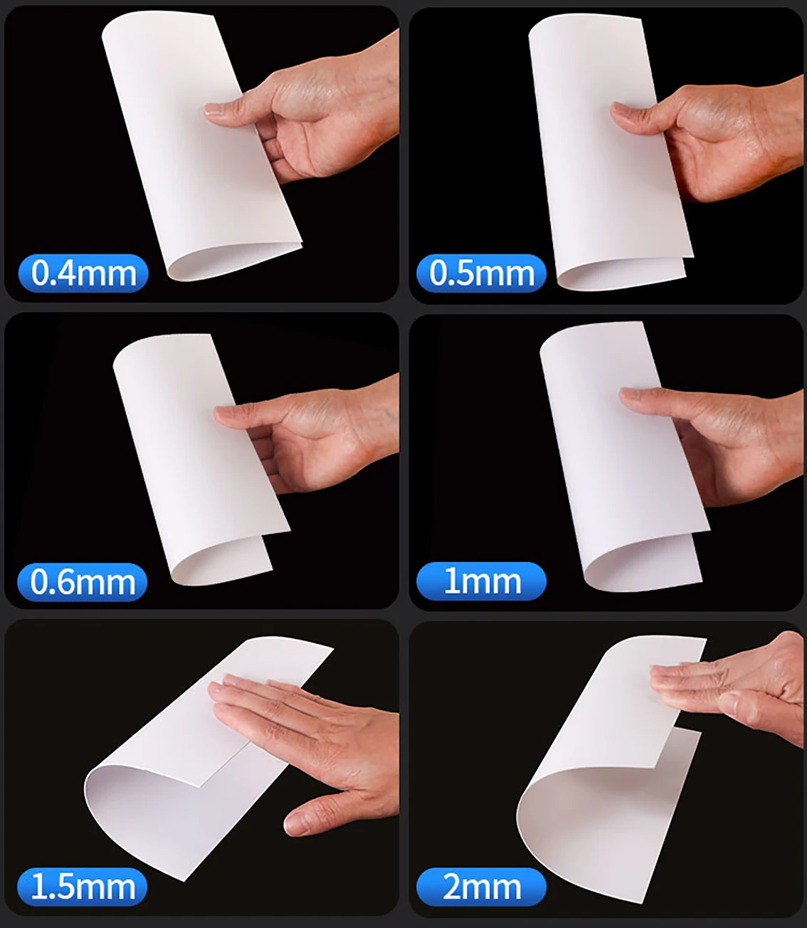 PVC Board Thick 0.2-5mm Plastic Hard Sheet Handmade DIY Model Building Making Crafts Material Processing Accessory