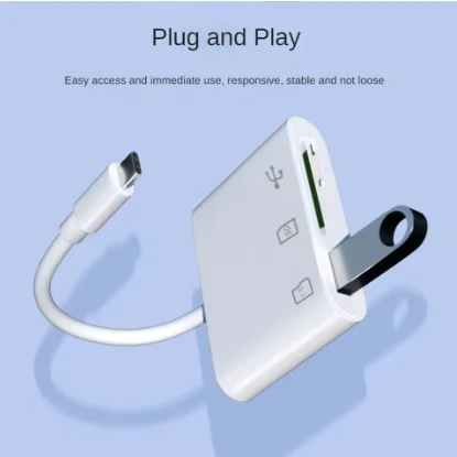 USB C 3 in 1 Adapter TF CF SD Memory Card Reader Writer Compact Flash USB-C For IPad Pro Huawei USB Type-C Adapter