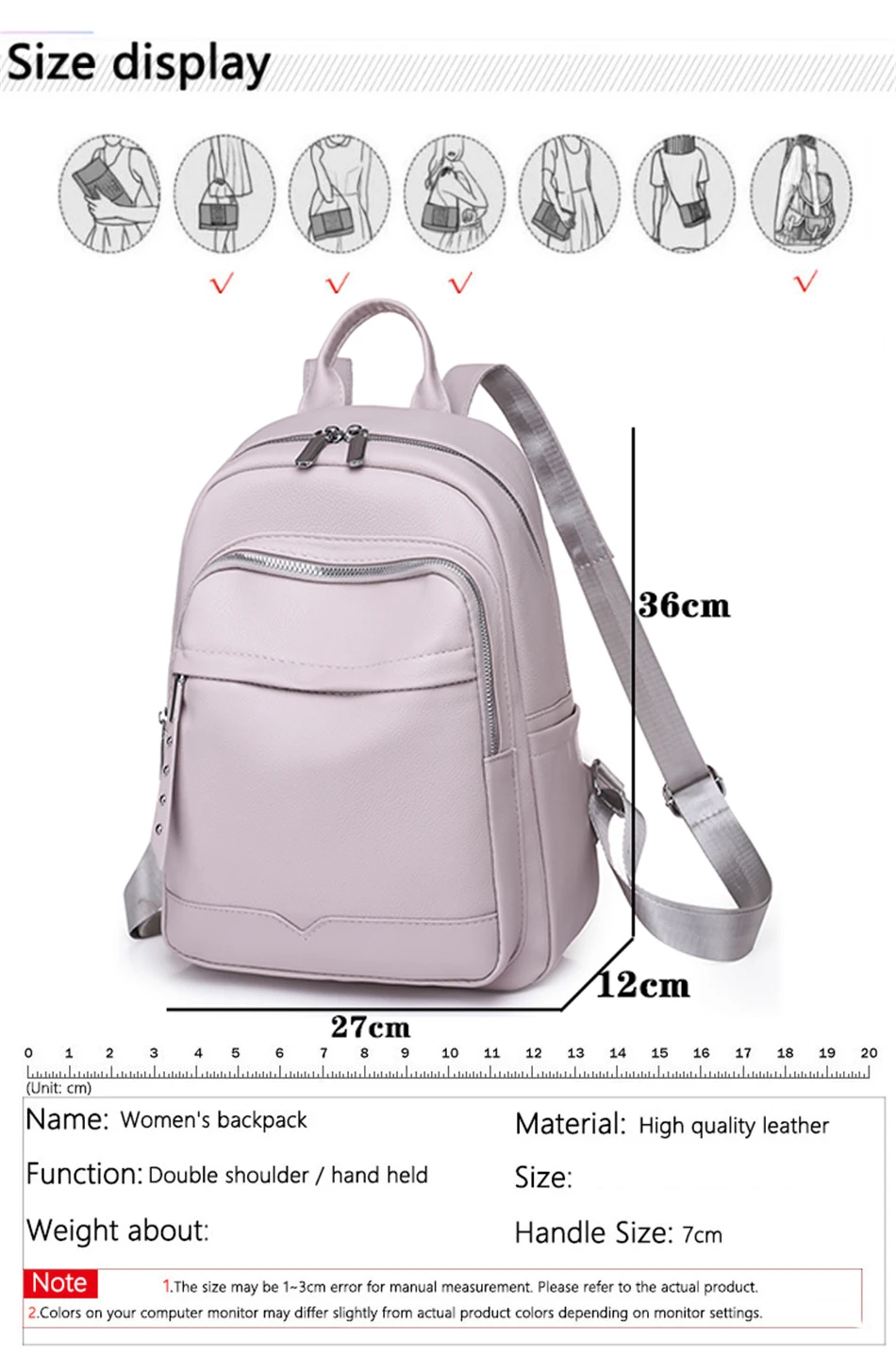 Multifunctional Anti Theft Women Backpack New 2022 High Quality Leather Backpack Fashion Famous Designer Shoulder Bag School Bag