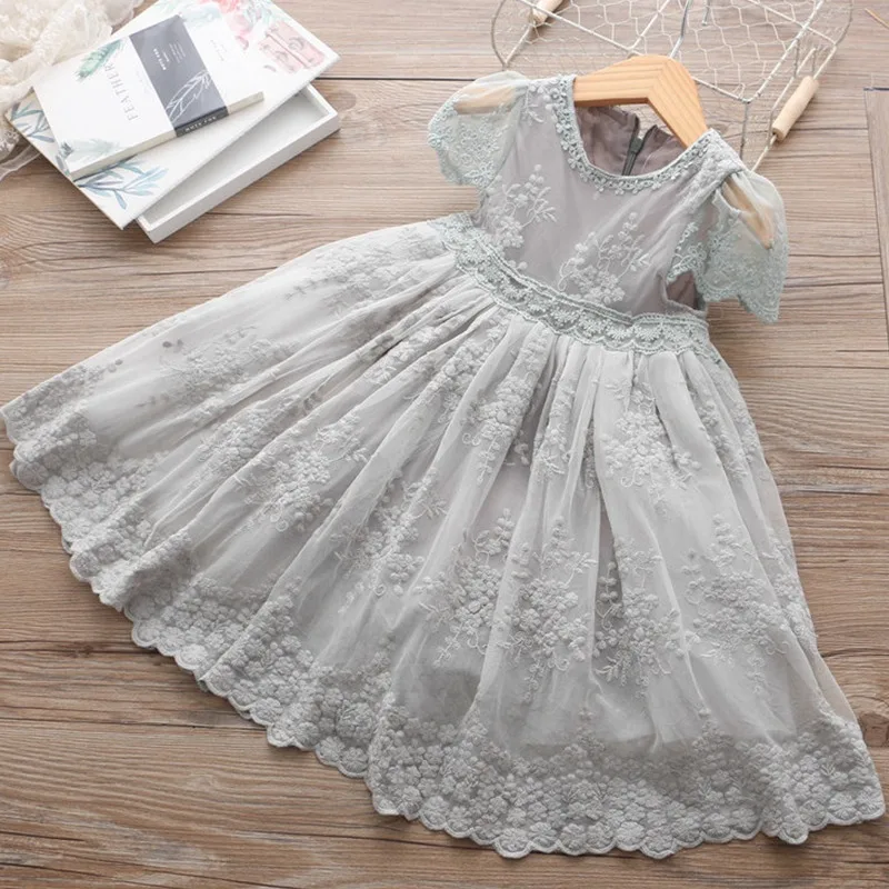 Summer Girl Clothes Kids Dresses For Girls Lace Flower Dress Baby Girl Party Wedding Dress Children Princess Costume girls dress princess costume