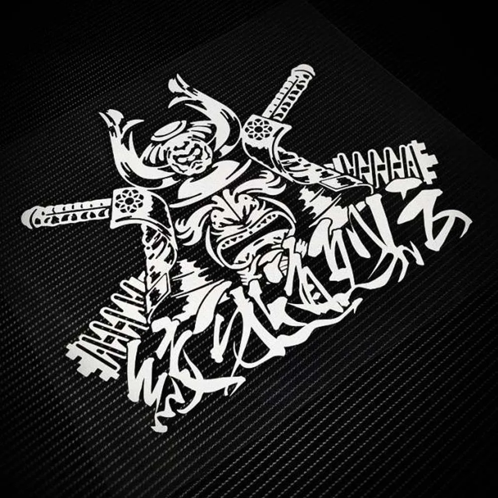 JDM Demon Slayer Japanese Samurai Kanji Car Stickers Decorative Rear Windshield Glass Body Doors Decals for Honda Toyota