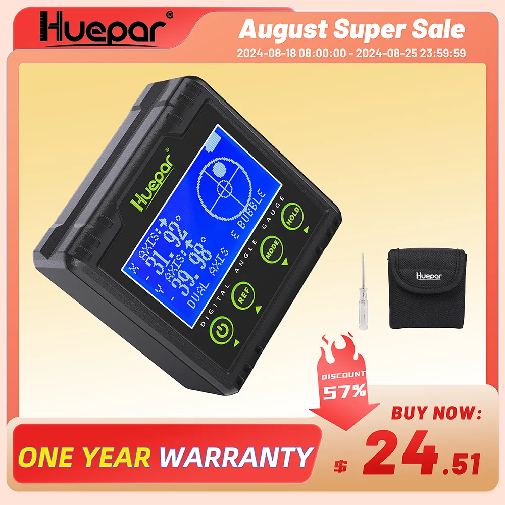 HueparAG03DigitalAngleGaugeProtractorElectronicBubbleAngle