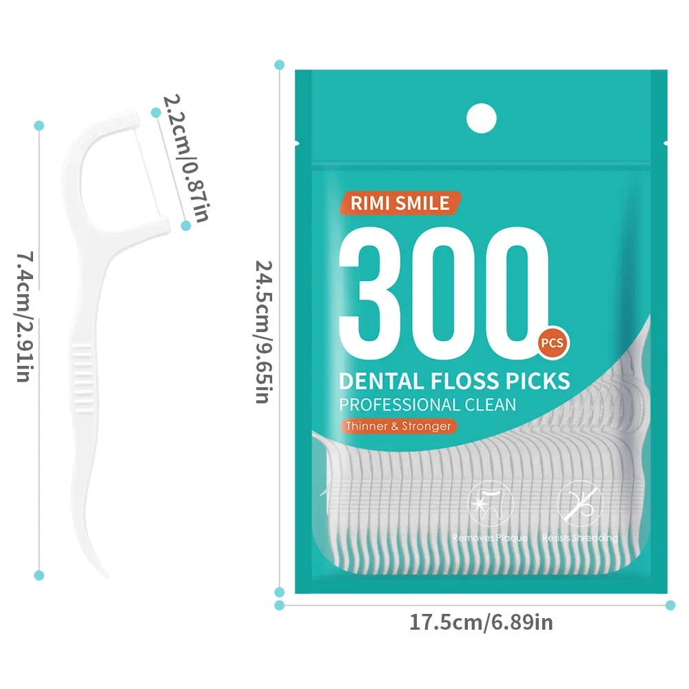 300/600/1200PCS dental floss stick, interdental brush - (comes with 1 dental floss box) - suitable for oral hygiene and dental