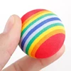 5/10/30PCS Rainbow EVA Cat Toys Ball Interactive Cat Dog Play Chewing Rattle Scratch EVA Ball Training Balls Pet Toys Supplies 5