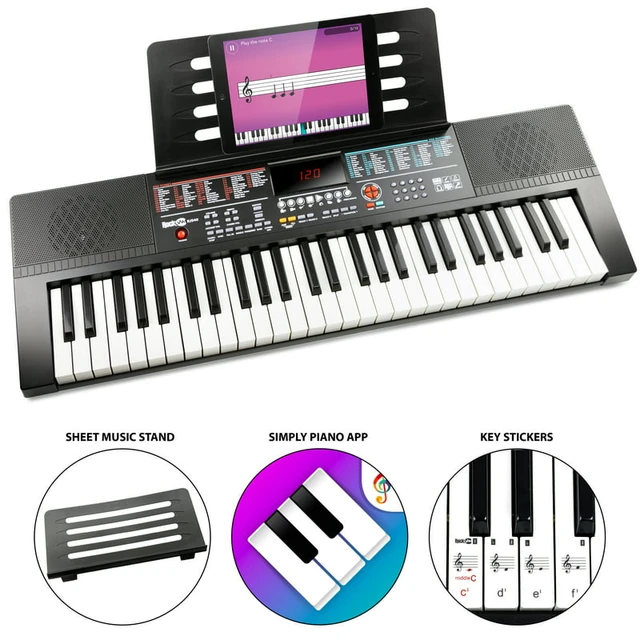 Instruments de musique synthétiseur  Clavier de musique 61 touches  autocollant-Piano musical-Aliexpress