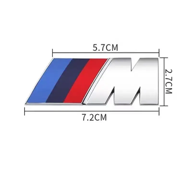 ABS BMW M 배지 스티커 바디 트렁크 장식 액세서리, BMW M X1 X2 X3 X4 X5 X6 E30 E34 E39 E36 E46 E60 E62 E90 E91 E92