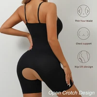 Body sculptant pour femme, contrôle du ventre, gainant intégral sans couture, short à entrejambe ouvert, gaine amincissante, rehausseur de fesses, sous-vêtement amincissant 2