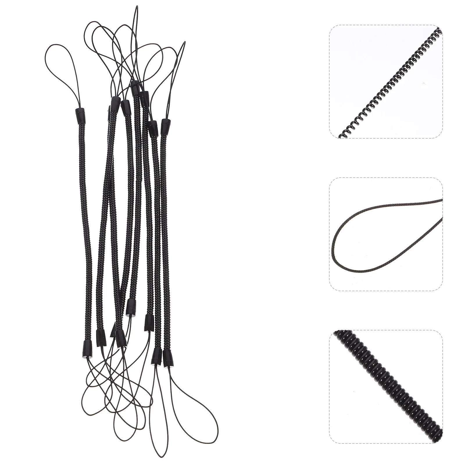 

8 Pcs Cell Phone Lanyard Touchscreen Lost Rope for Retractable Cord Leash Strap Spring Wrist