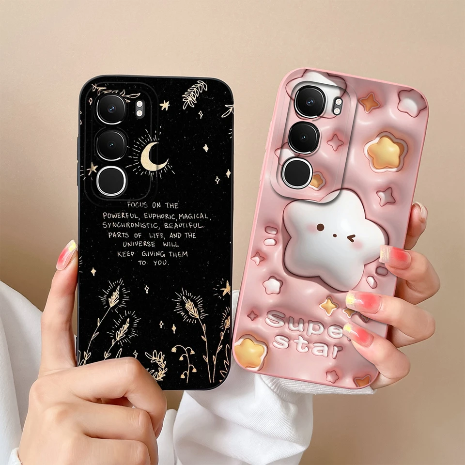 Cartoon Panda Flower Anti-Fingerprint Minimalist Phone Case Protector