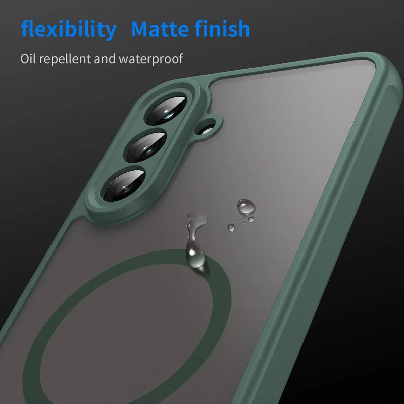 Magnetic Frosted Translucent Phone Case - ELVEV Brushed Hard PC Suction Cover