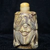 CULTUER ART 2.9 in Collection  Asian Chinese Old Hand Carved Lovely Monkey animal statue Snuff Bottles desk Decoration 3