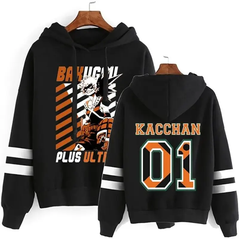 

Anime My Hero Academia Bakugou Katsuki Graphic Printed Hoodie Men Fashion Anime Hooded Sweatshirt Teens Casual Outdoor Pullover