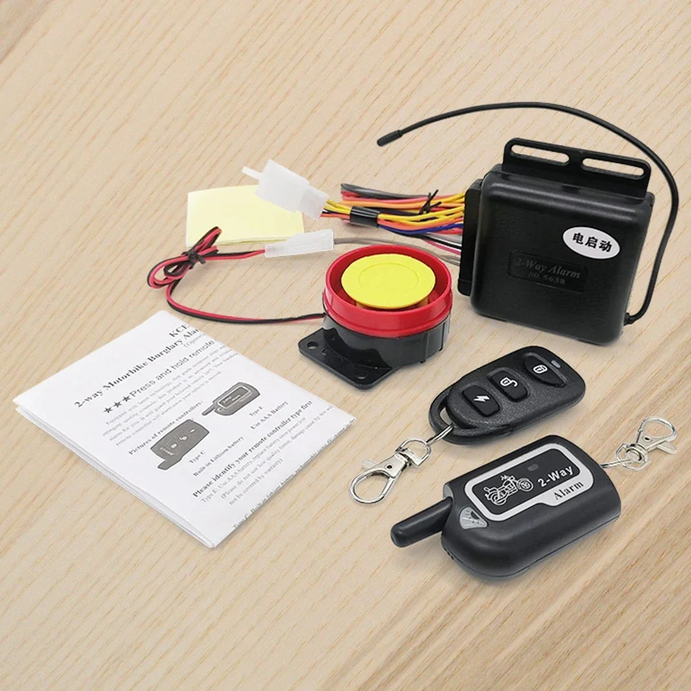 12V Motorcycle Burglar Alarm 2Way Anti-theft Alarm Motorcycle Without Installation Bicycle Burglar MotorbikeSupplies