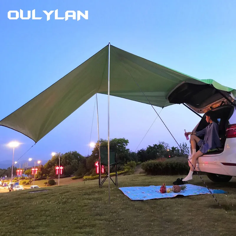 

Sunscreen Car Awning Outdoor Rainproof Camping Shade Sail SUV Car Tail/Side Tent Waterproof 210D Oxford Side Pergola Sunshade