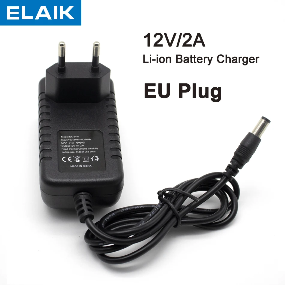 12V2A AC 100V-240V Converter Adapter DC 12V 2A 2000mA Power Supply EU Plug 5.5mm x 2.1-2.5mm for LED CCTV