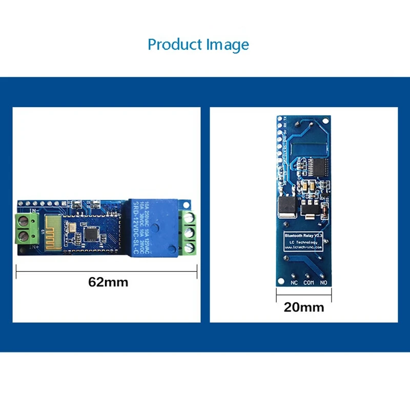 12V 블루투스 릴레이 모듈, 블루투스 원격 제어 스위치 IOT 블루투스 모듈 전화 릴레이