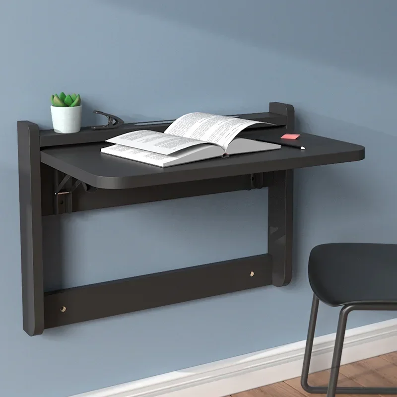 Creative Folding Laptop Table Telescopic Wall Hanging Solid Wood Desk Multifunctional Office Desk for Small Spaces Reading