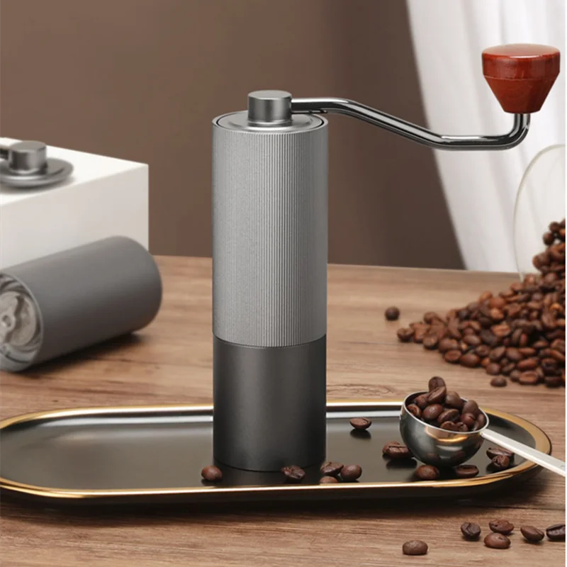 High Quality Aluminum Manual Coffee Grinder Stainless Steel Burr Coffee Grinder Mini Coffee Milling Tools 4