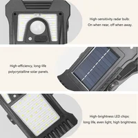 Lampes solaires à clipser pour l'extérieur, LED étanches, avec capteur de mouvement, 3 Modes, 3 voies de montage, éclairage de sécurité solaire pour clôture 3