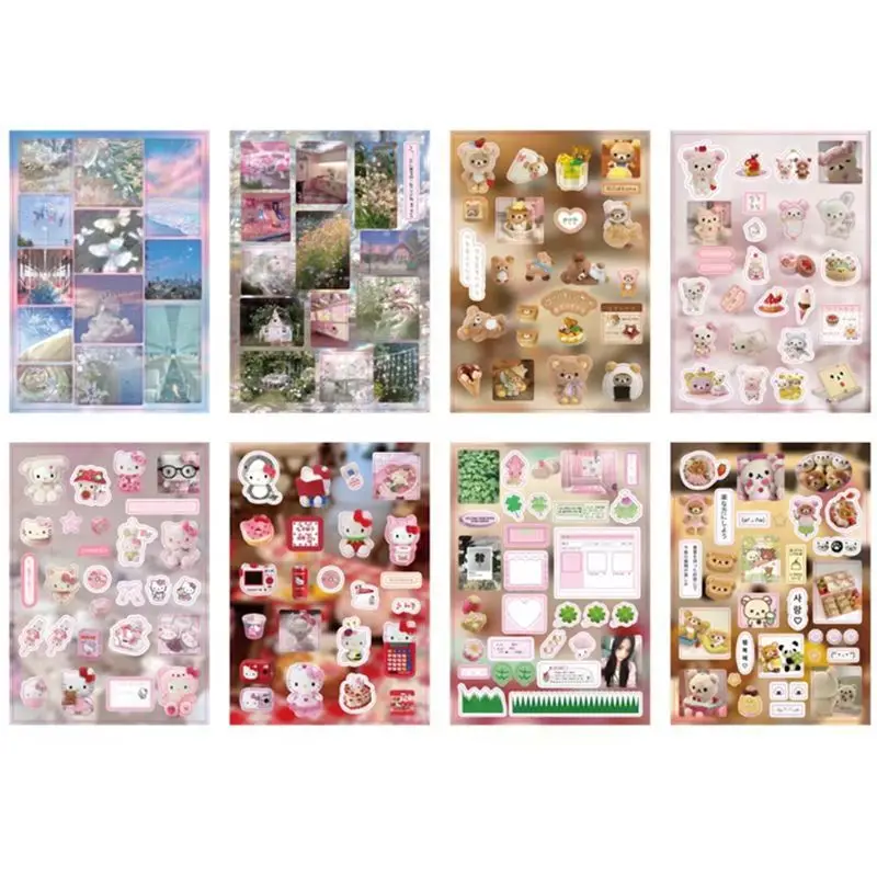 Y2KKIDS HANDMADE 「デコ電」 6pcs/10pcs Set Y2K Random Cute Glitter Laser Sticker for