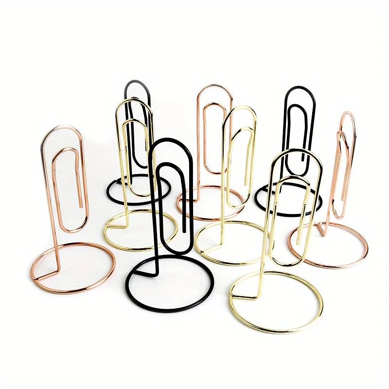 1pc Golden Rose Desktop Sticky Note Clip-Creative DIY Decorative Metal Name Card Photo Clip for Desktop Supplies Desk