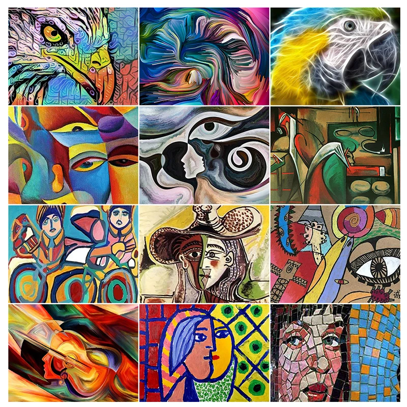 

5D Diamond Painting Abstract Diamond Embroidery DIY Full Rhinestone Mosaic Personality Cross Stitch Kit Art Home Decor Gift