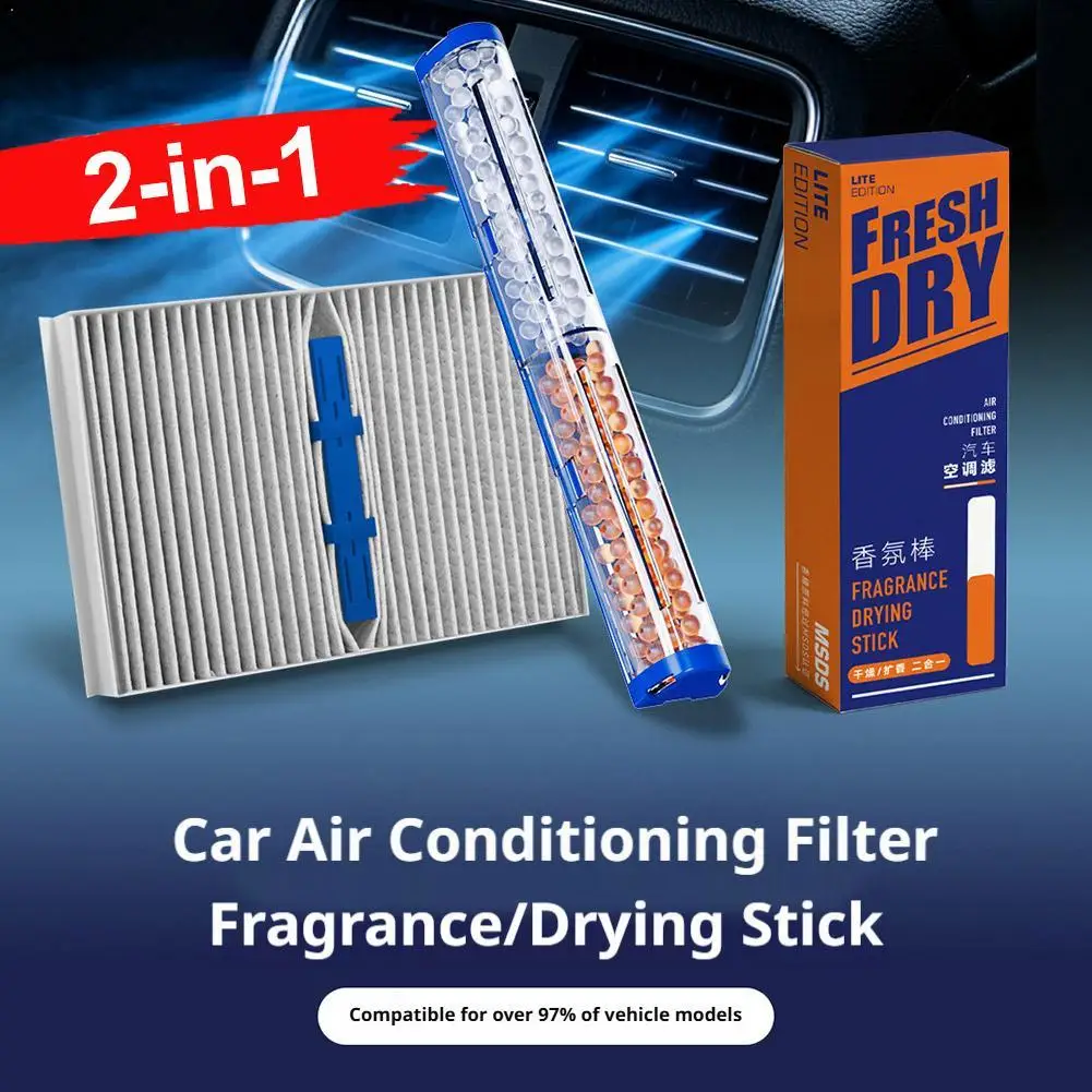 Premium Car Air Freshener Stick with Built-In Odor Eliminator