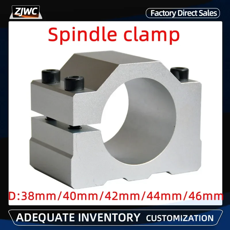 Cnc Alumínio Clamp Spindle Mount Bracket Grampos com Sextavado Parafuso de Soquete 50 Diâmetro 48 mm 50 mm 52 mm 54 mm 56 mm