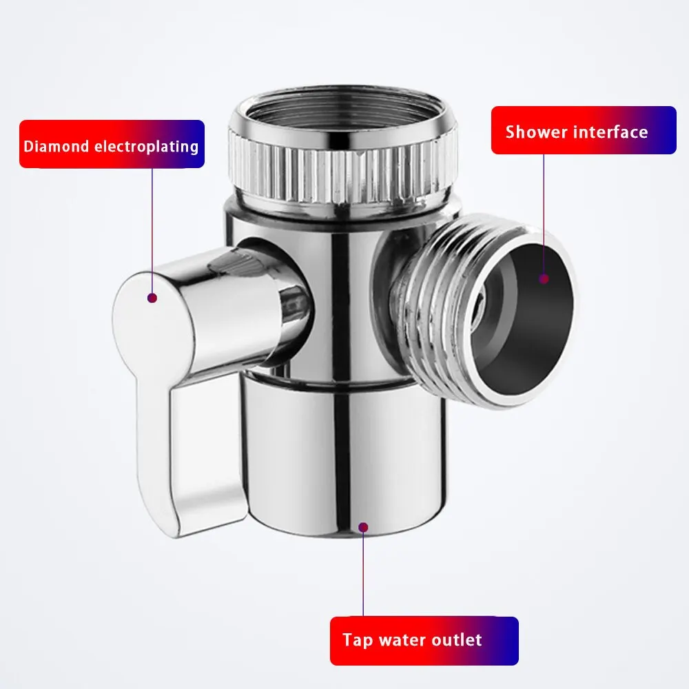 Handheld Faucet Diverter Valve Shower Head For Home Bathroom Kitchen Faucet Adapter Set Adjustable Diverter Valve Faucet 3