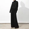 Women's 100% Wool Knitted Sweater Set Lady Fashion High Neck Soft Warm Winter Autumn Tracksuit 5