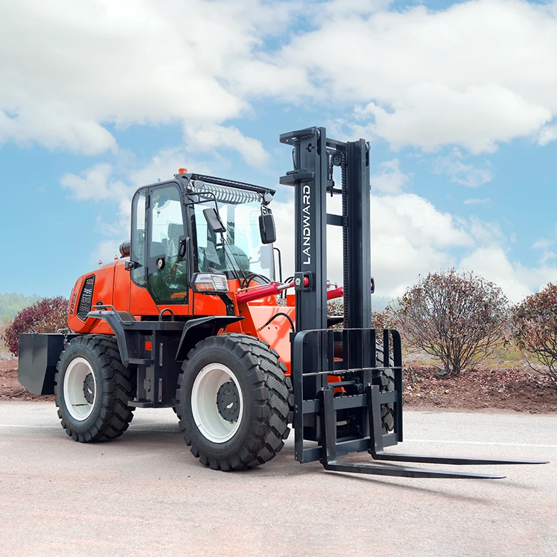 Agricultural All Terrain Off-Road Forklift 3Ton 4WD Diesel Forklift