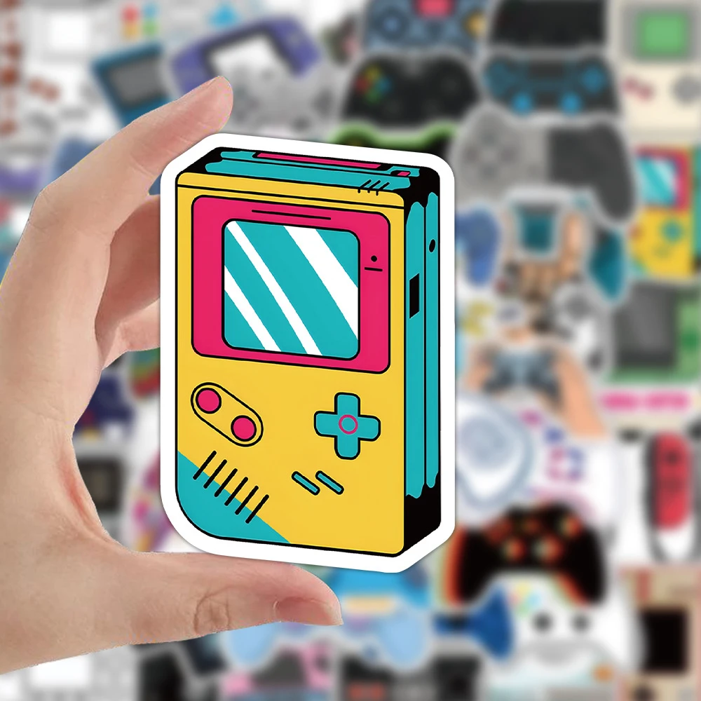 10/30/50pcs Cartoon Retro Video Game Console Stickers Cool Gamepad Joystick Graffiti Sticker Helmet Notebook Bike Phone Decals - 3
