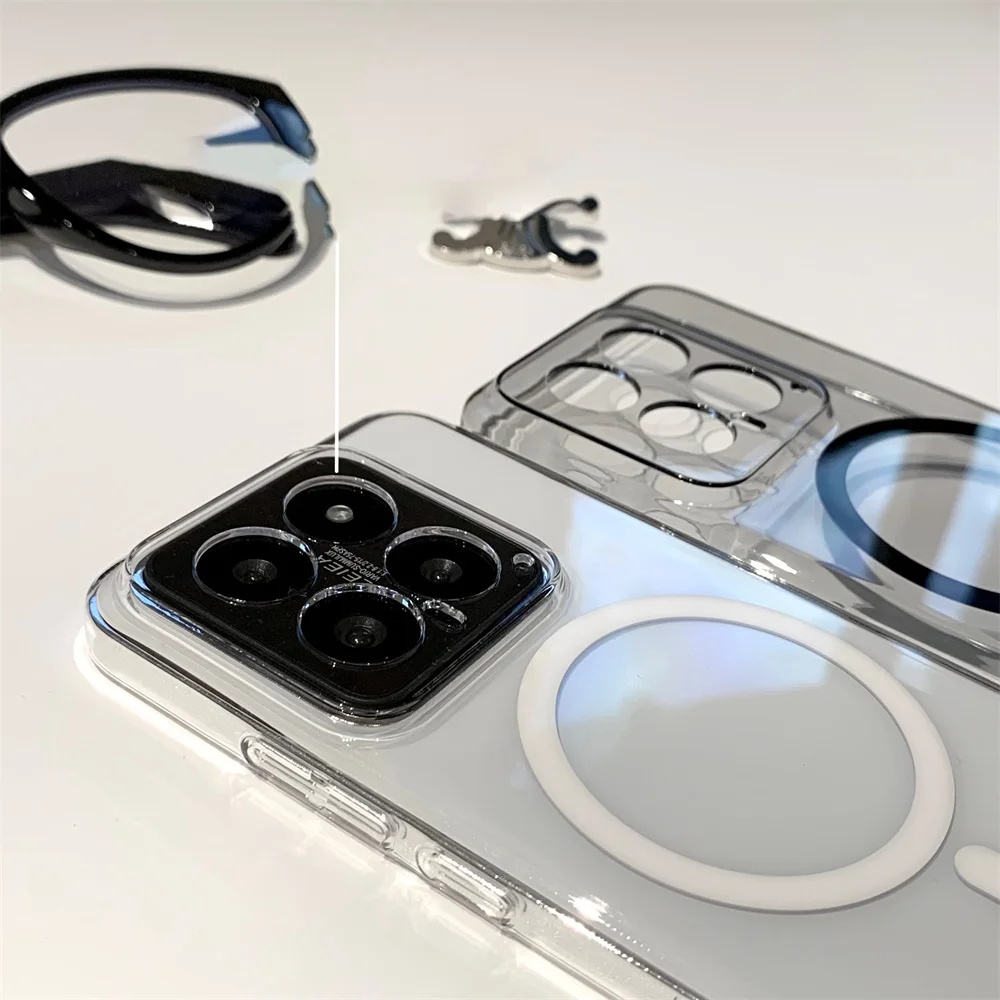 HD Transparent MagSafe Compatible Magnetic Phone Case - Crystal Clear Wireless Charging Cover