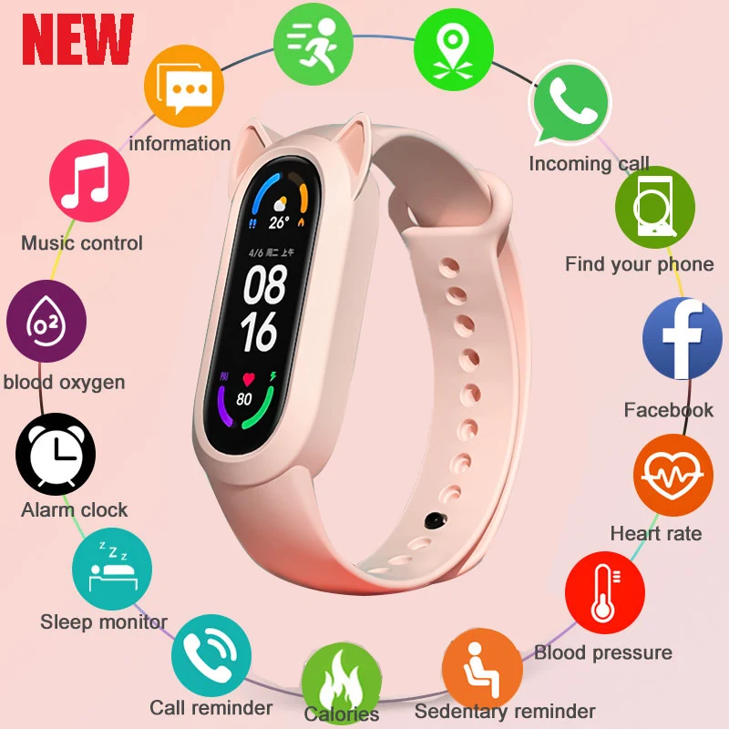 2022 nuovo M7 Smart Watch donna bambini Fitness sport Smart Band Bluetooth monitoraggio della frequenza cardiaca Smartwatch per Xiaomi Kid Gifts