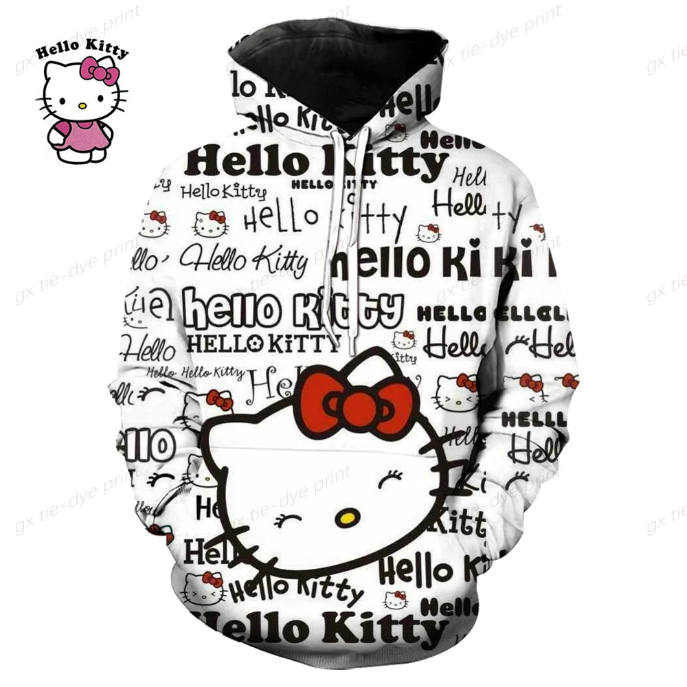 

Свитшот женский с длинным рукавом и принтом «HELLO KITTY»
